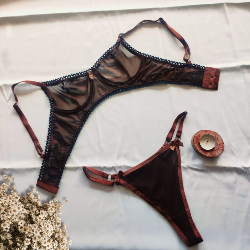 Lingerie Desert Lovers - Sutiã com calcinha modelo fio